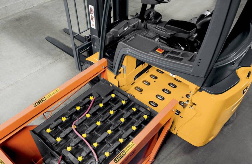 How does a Battery Operated forklift operate